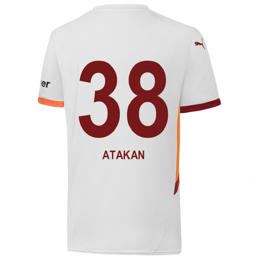 Vaikiškas Atakan Ordu #38 Balta Geltona Raudona Išvykos Marškinėliai 2024/25 T-Shirt