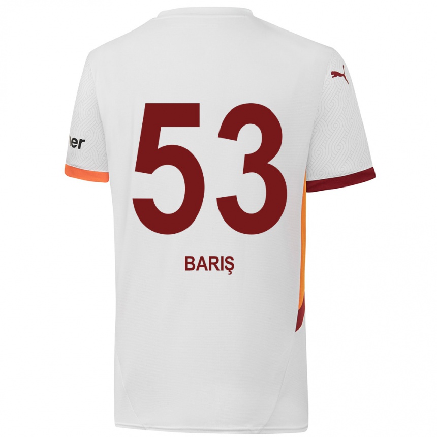 Vaikiškas Barış Alper Yılmaz #53 Balta Geltona Raudona Išvykos Marškinėliai 2024/25 T-Shirt