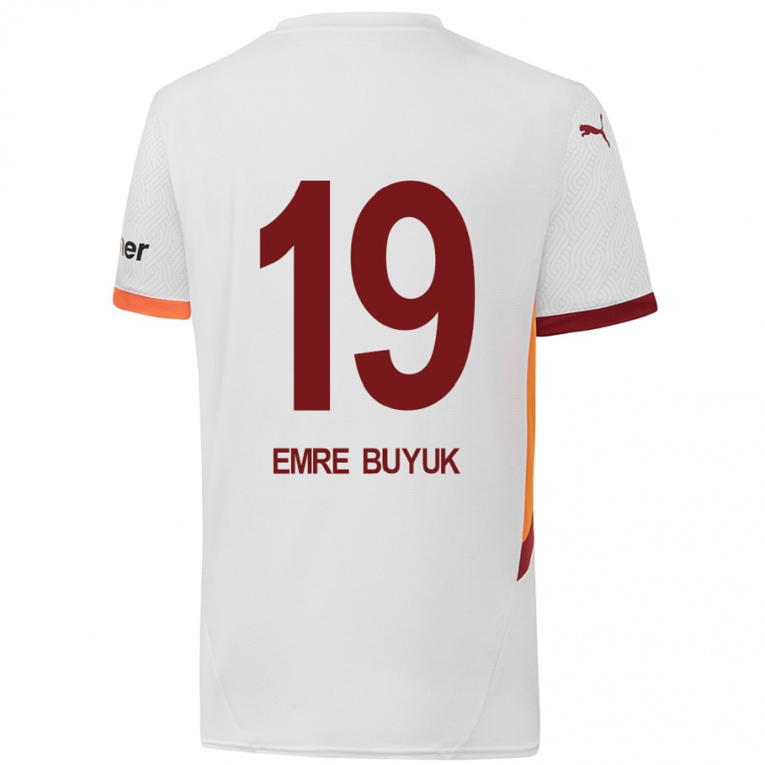 Vaikiškas Enes Emre Büyük #19 Balta Geltona Raudona Išvykos Marškinėliai 2024/25 T-Shirt