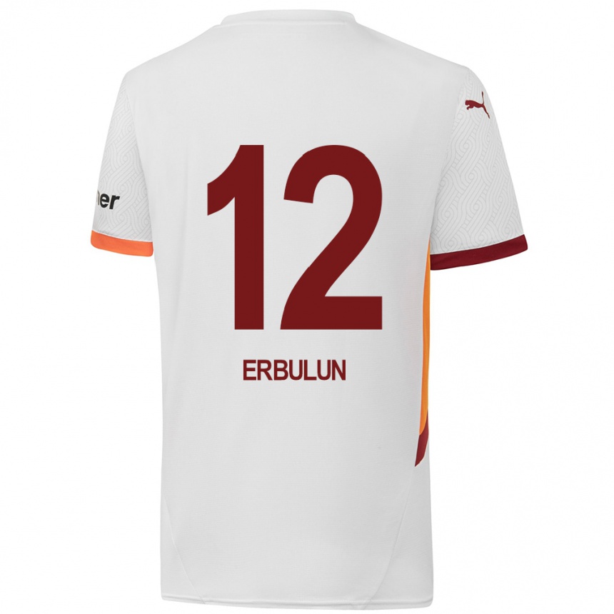 Vaikiškas Helin Erbulun #12 Balta Geltona Raudona Išvykos Marškinėliai 2024/25 T-Shirt