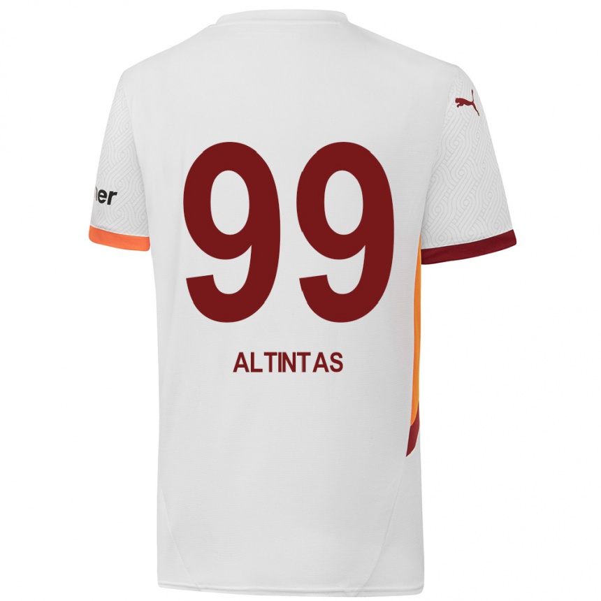 Vaikiškas Benan Altıntaş #99 Balta Geltona Raudona Išvykos Marškinėliai 2024/25 T-Shirt