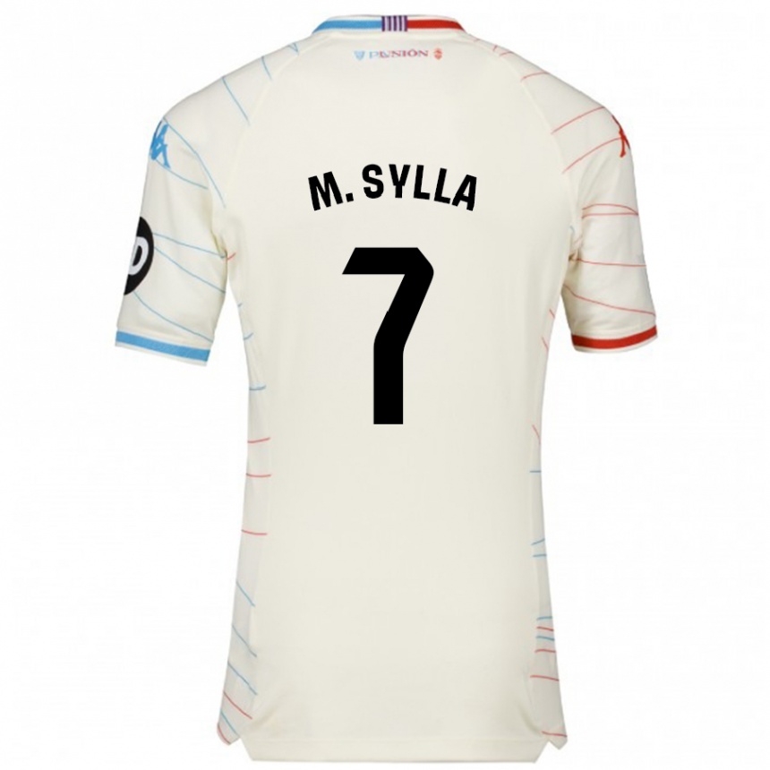 Vaikiškas Mamadou Sylla #7 Balta Raudona Mėlyna Išvykos Marškinėliai 2024/25 T-Shirt