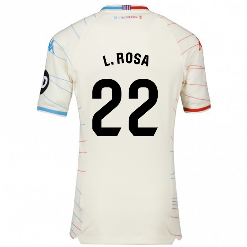 Vaikiškas Lucas Rosa #22 Balta Raudona Mėlyna Išvykos Marškinėliai 2024/25 T-Shirt