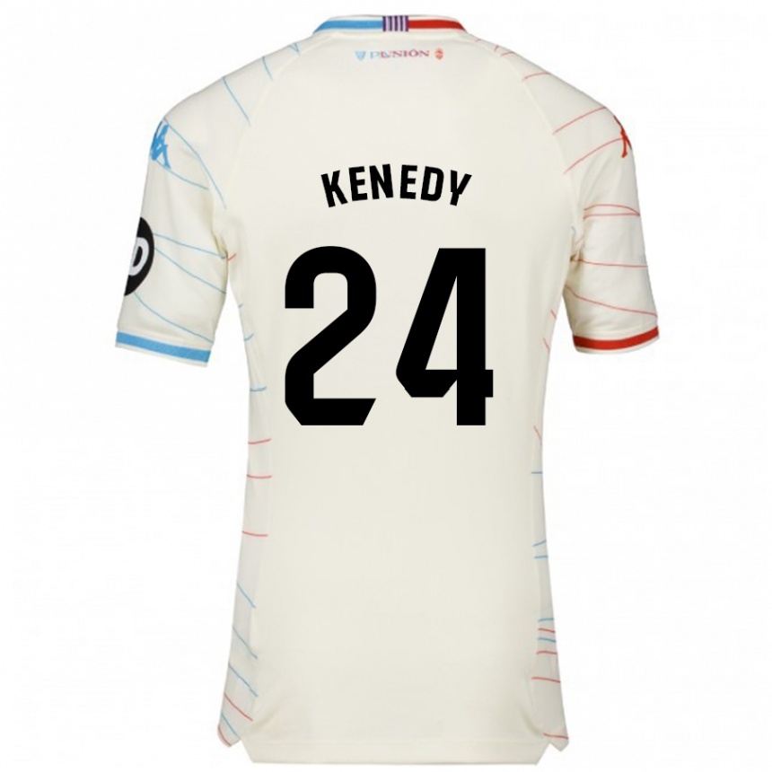 Vaikiškas Kenedy #24 Balta Raudona Mėlyna Išvykos Marškinėliai 2024/25 T-Shirt