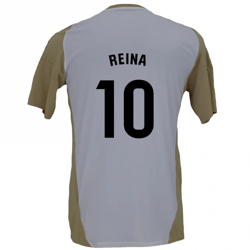 Vaikiškas Alberto Reina #10 Ruda Balta Išvykos Marškinėliai 2024/25 T-Shirt