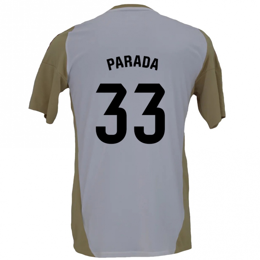 Vaikiškas Victor Parada #33 Ruda Balta Išvykos Marškinėliai 2024/25 T-Shirt