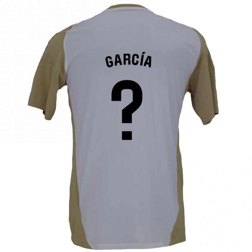 Vaikiškas Alberto García #0 Ruda Balta Išvykos Marškinėliai 2024/25 T-Shirt