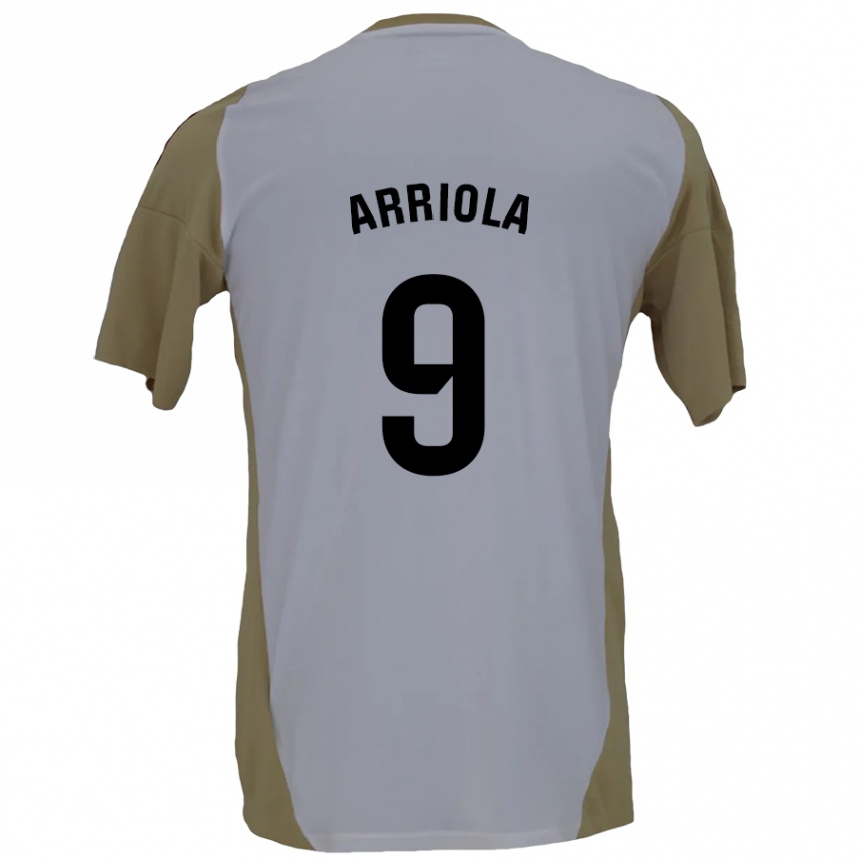 Vaikiškas Marcos Arriola #9 Ruda Balta Išvykos Marškinėliai 2024/25 T-Shirt