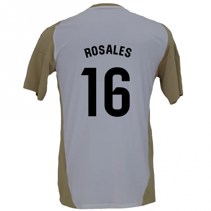 Vaikiškas Diego Rosales #16 Ruda Balta Išvykos Marškinėliai 2024/25 T-Shirt