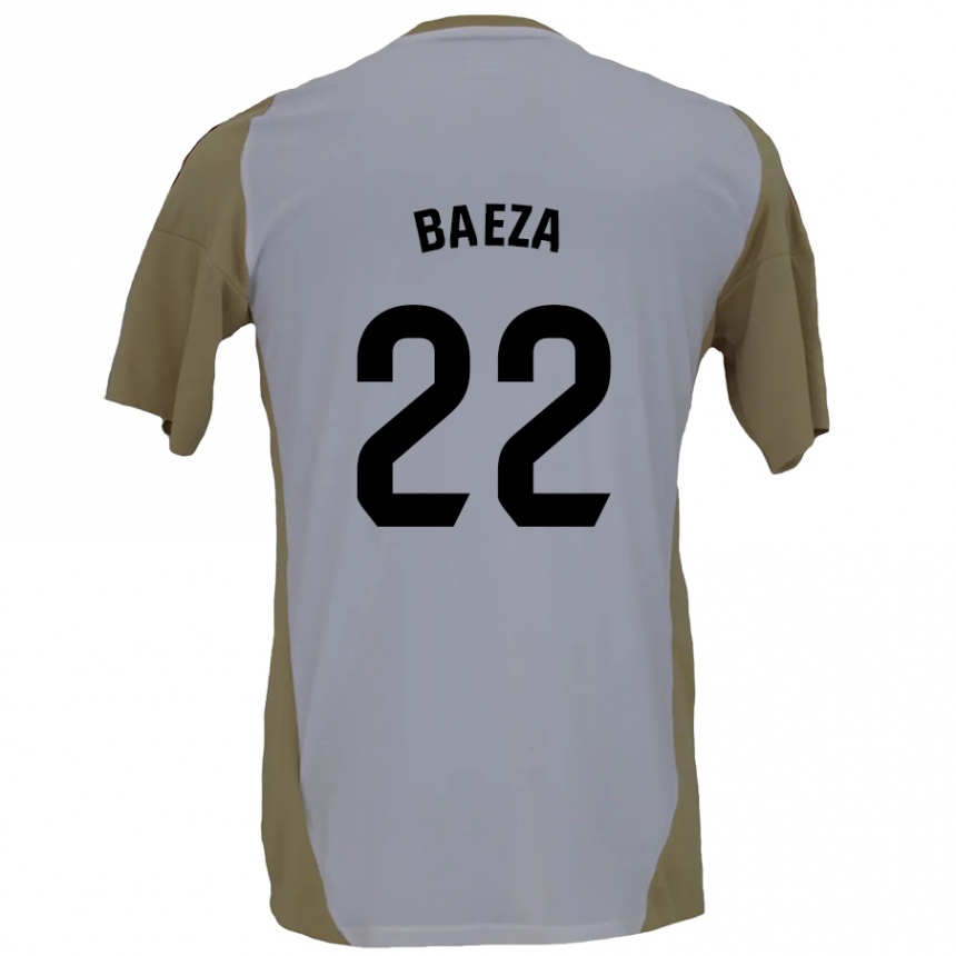 Vaikiškas Miguel Baeza #22 Ruda Balta Išvykos Marškinėliai 2024/25 T-Shirt