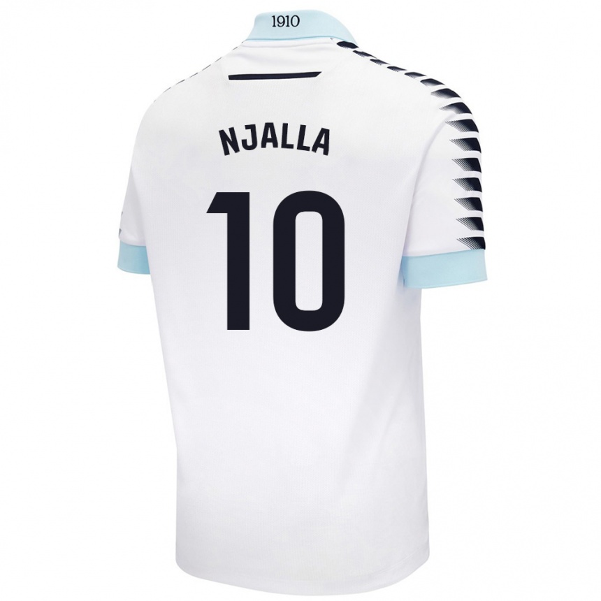 Vaikiškas Nico Njalla #10 Balta Mėlyna Išvykos Marškinėliai 2024/25 T-Shirt