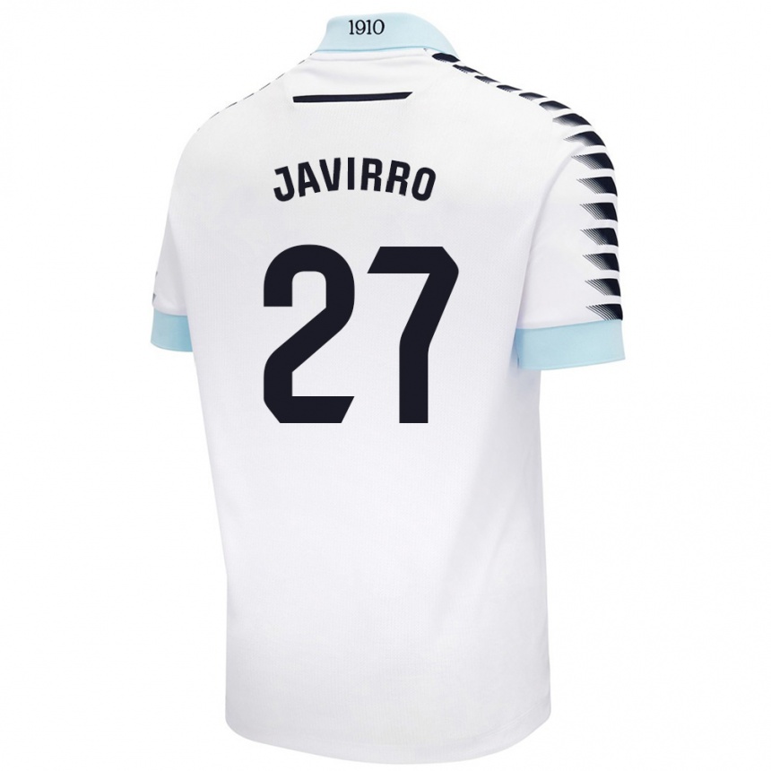 Vaikiškas Javirro #27 Balta Mėlyna Išvykos Marškinėliai 2024/25 T-Shirt