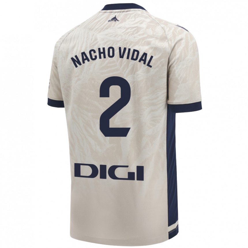 Vaikiškas Nacho Vidal #2 Šviesiai Pilka Išvykos Marškinėliai 2024/25 T-Shirt