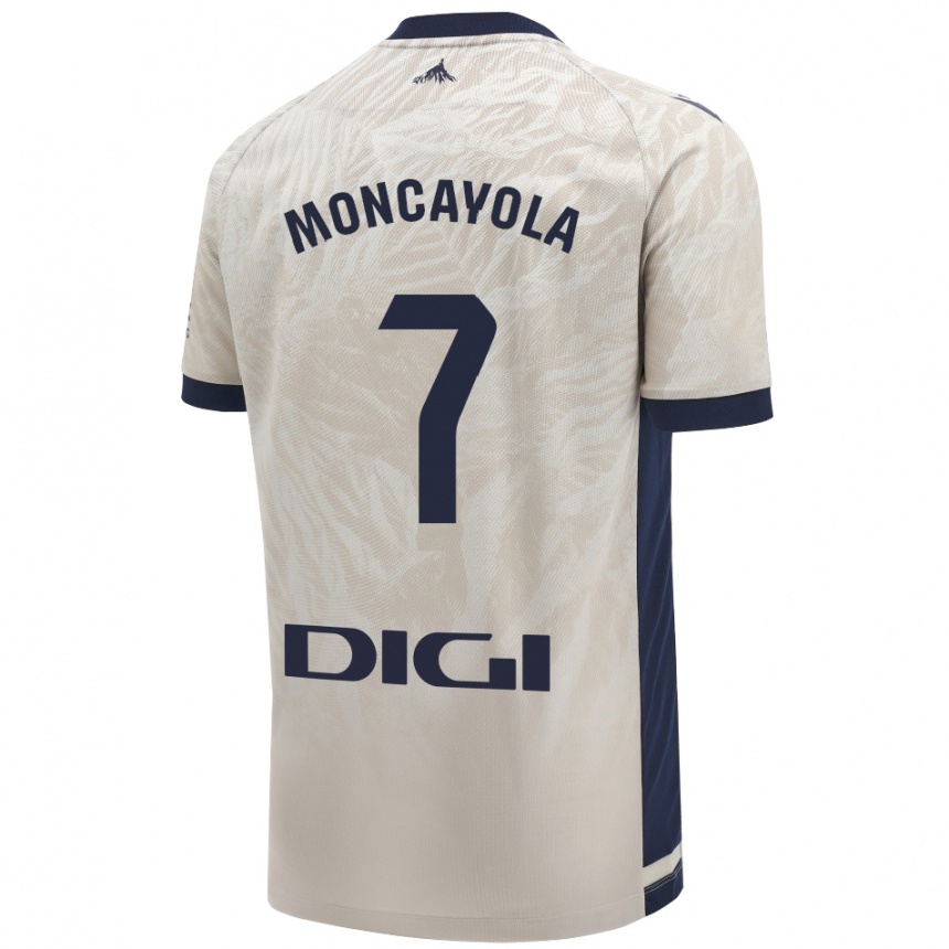 Vaikiškas Jon Moncayola #7 Šviesiai Pilka Išvykos Marškinėliai 2024/25 T-Shirt