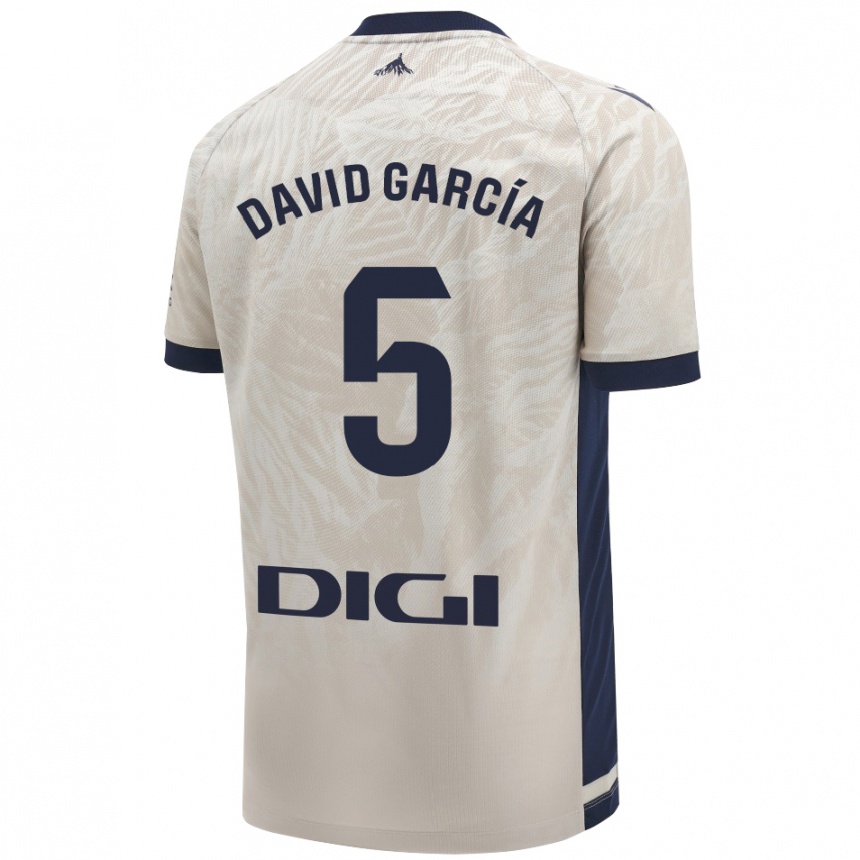 Vaikiškas David García #5 Šviesiai Pilka Išvykos Marškinėliai 2024/25 T-Shirt