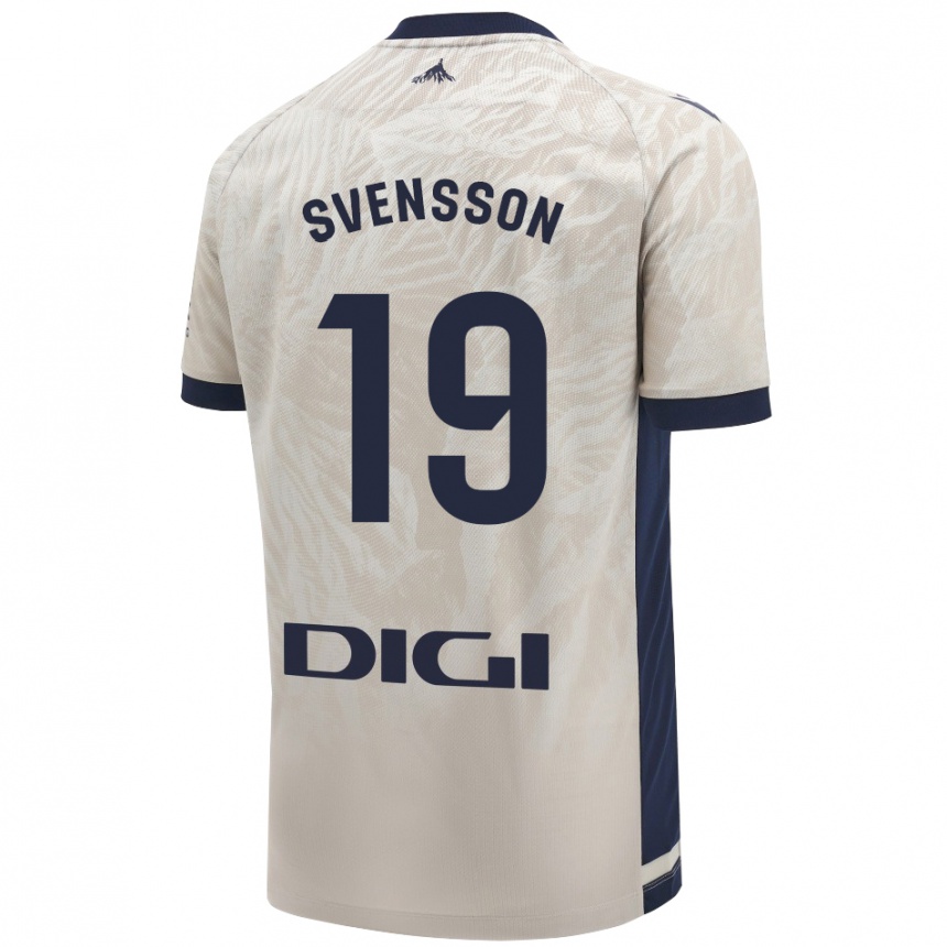 Vaikiškas Max Svensson #19 Šviesiai Pilka Išvykos Marškinėliai 2024/25 T-Shirt