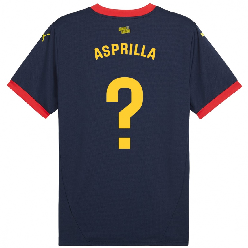 Vaikiškas Yáser Asprilla #0 Tamsiai Raudona Išvykos Marškinėliai 2024/25 T-Shirt