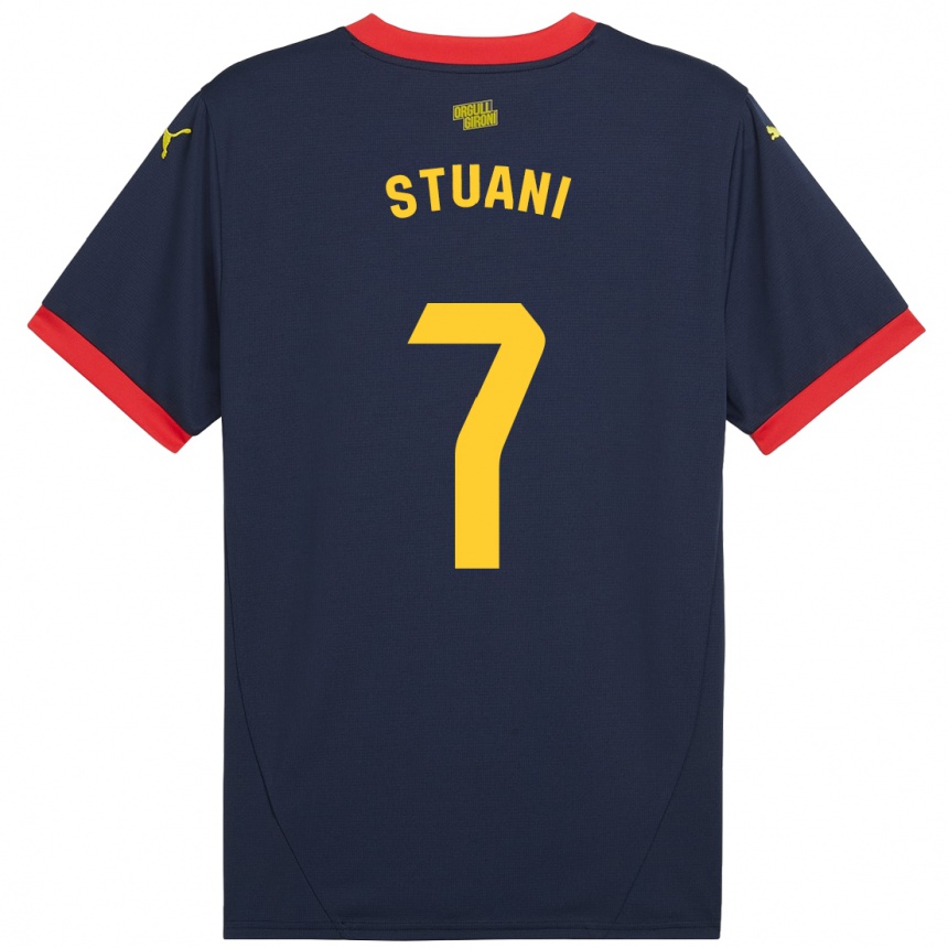 Vaikiškas Cristhian Stuani #7 Tamsiai Raudona Išvykos Marškinėliai 2024/25 T-Shirt