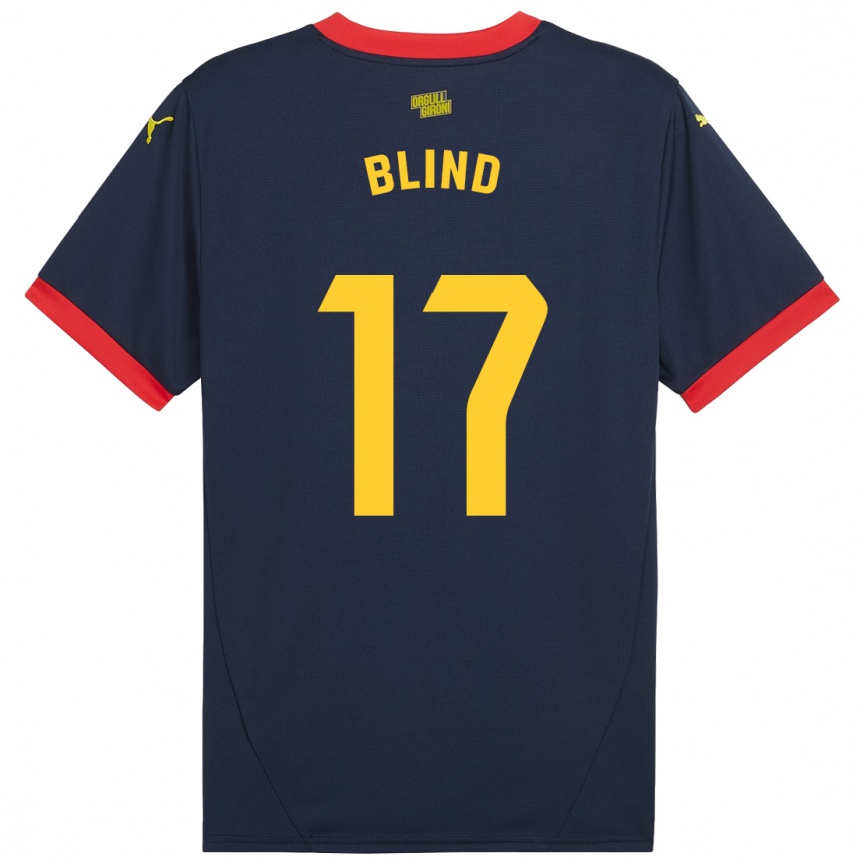 Vaikiškas Daley Blind #17 Tamsiai Raudona Išvykos Marškinėliai 2024/25 T-Shirt