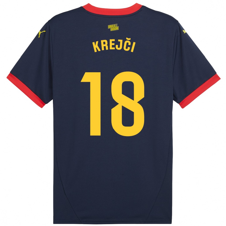 Vaikiškas Ladislav Krejci #18 Tamsiai Raudona Išvykos Marškinėliai 2024/25 T-Shirt