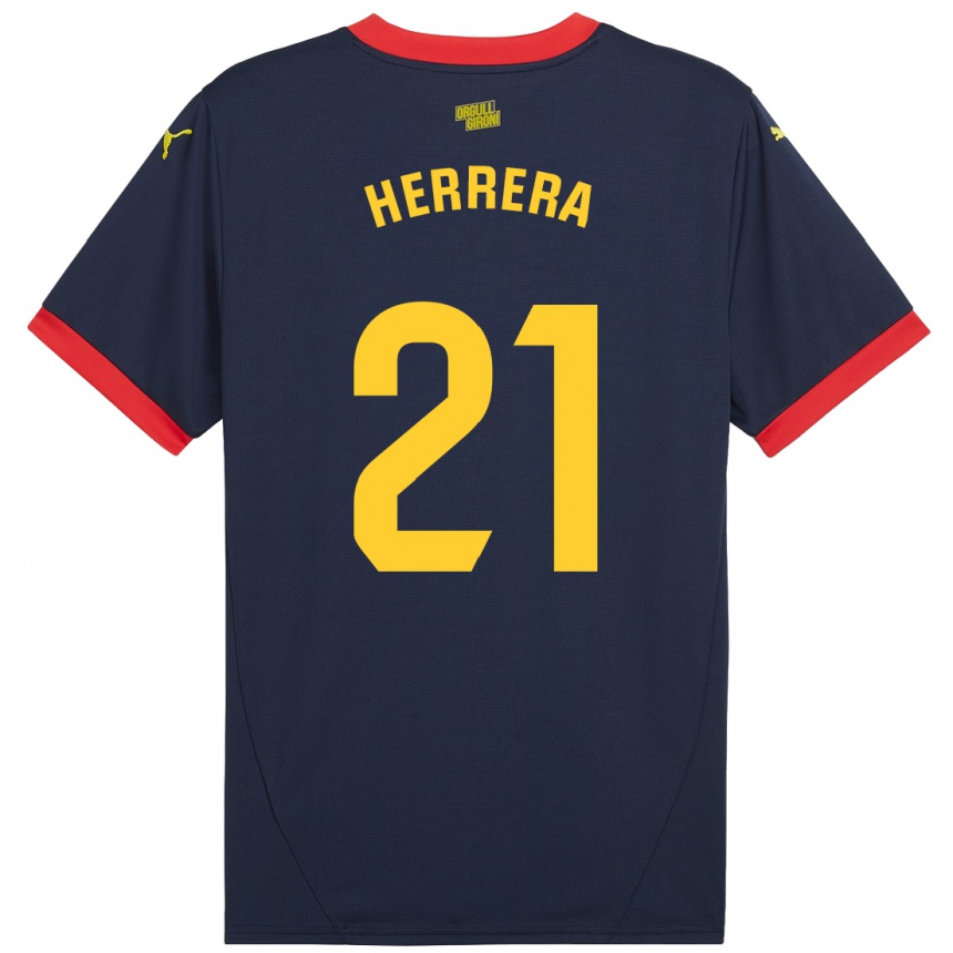 Vaikiškas Yangel Herrera #21 Tamsiai Raudona Išvykos Marškinėliai 2024/25 T-Shirt