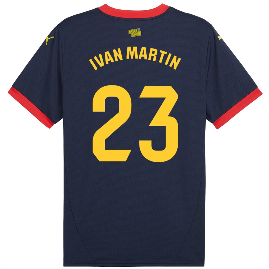 Vaikiškas Iván Martín #23 Tamsiai Raudona Išvykos Marškinėliai 2024/25 T-Shirt