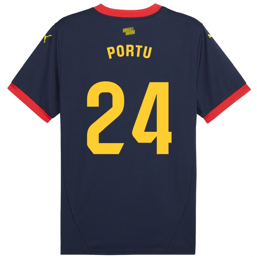 Vaikiškas Portu #24 Tamsiai Raudona Išvykos Marškinėliai 2024/25 T-Shirt