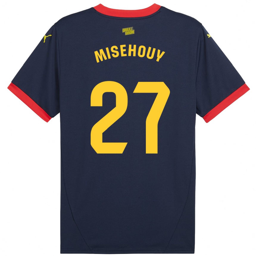 Vaikiškas Gabriel Misehouy #27 Tamsiai Raudona Išvykos Marškinėliai 2024/25 T-Shirt