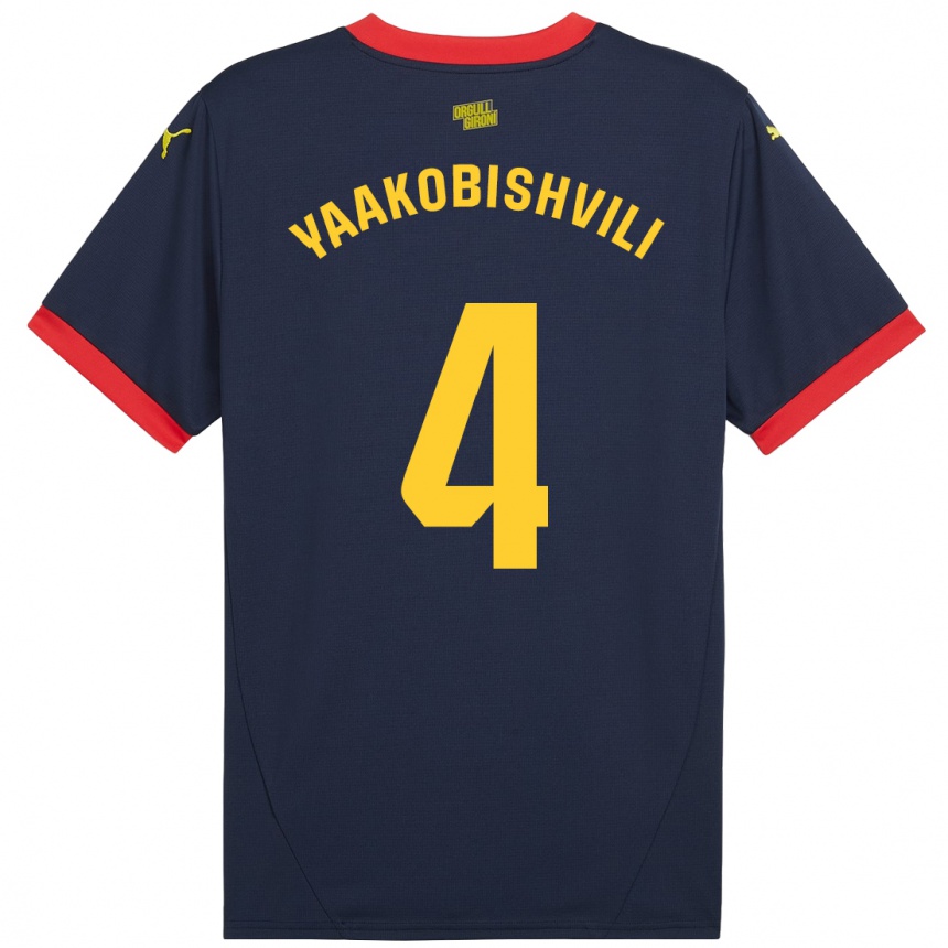 Vaikiškas Antal Yaakobishvili #4 Tamsiai Raudona Išvykos Marškinėliai 2024/25 T-Shirt