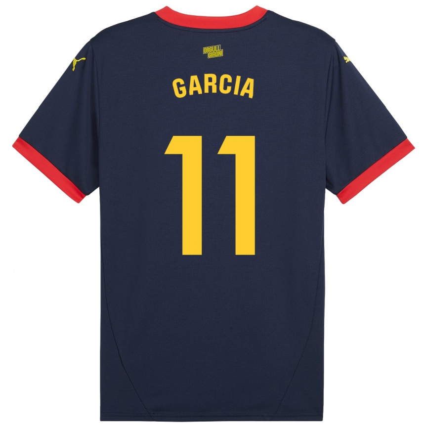 Vaikiškas Jastin García #11 Tamsiai Raudona Išvykos Marškinėliai 2024/25 T-Shirt