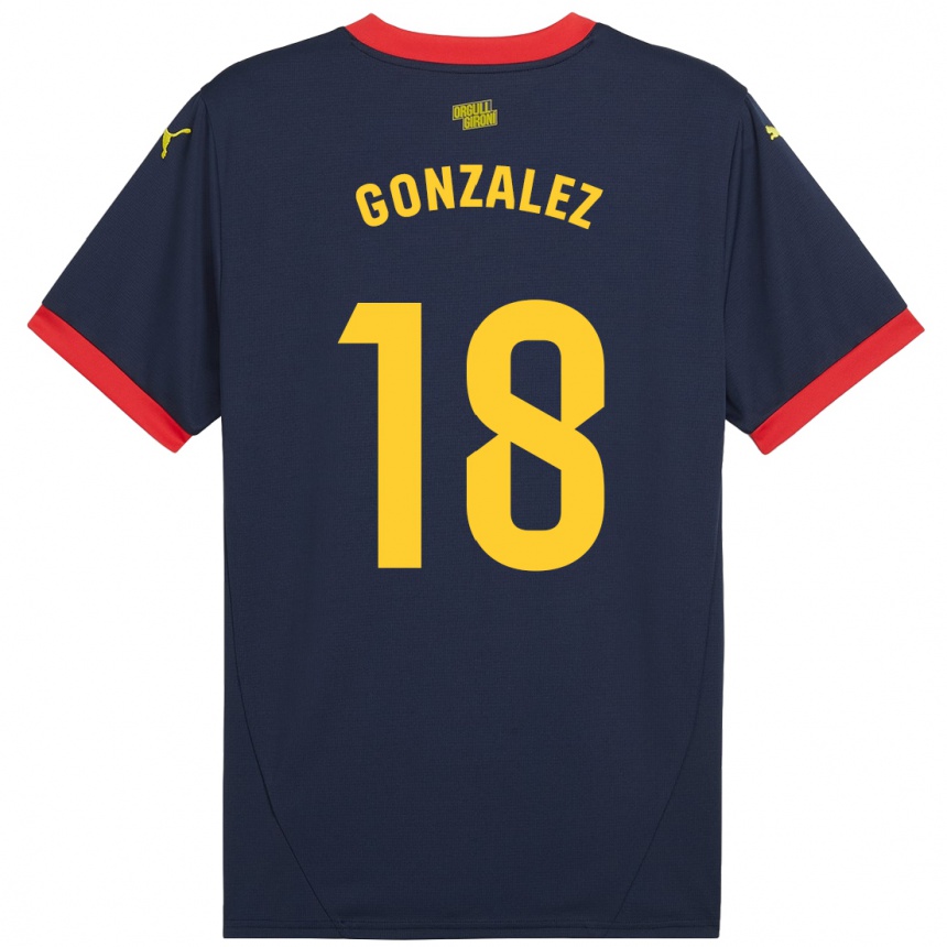 Vaikiškas Gerard Gonzalez #18 Tamsiai Raudona Išvykos Marškinėliai 2024/25 T-Shirt