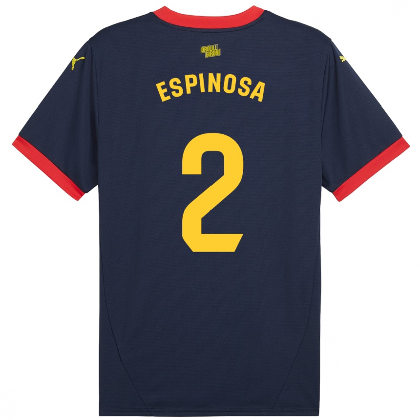 Vaikiškas Bernardo Espinosa #2 Tamsiai Raudona Išvykos Marškinėliai 2024/25 T-Shirt