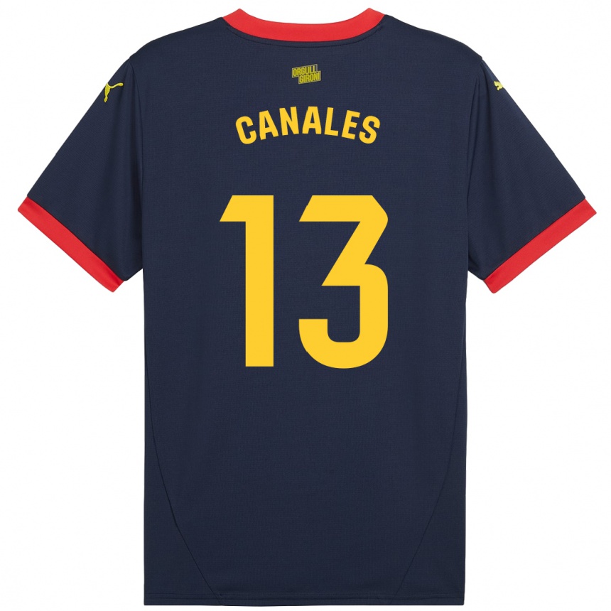 Vaikiškas Juanvi Canales #13 Tamsiai Raudona Išvykos Marškinėliai 2024/25 T-Shirt