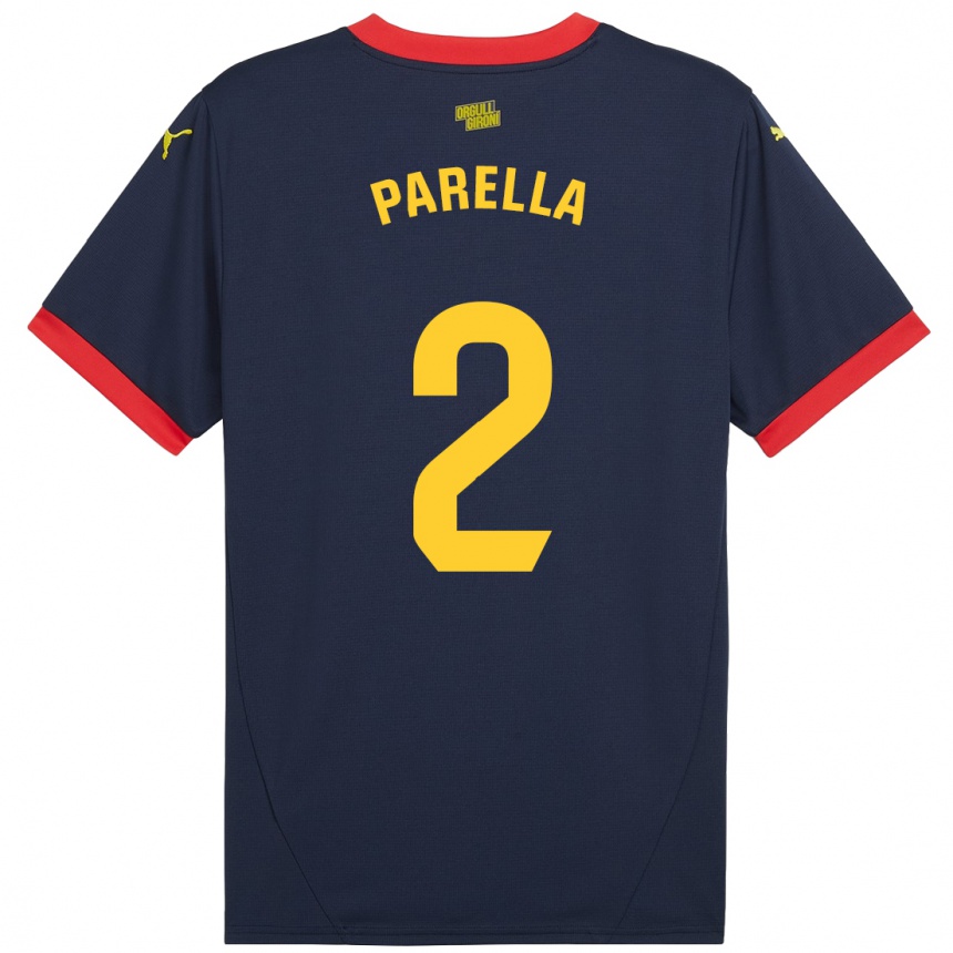 Vaikiškas Virginia Parella #2 Tamsiai Raudona Išvykos Marškinėliai 2024/25 T-Shirt