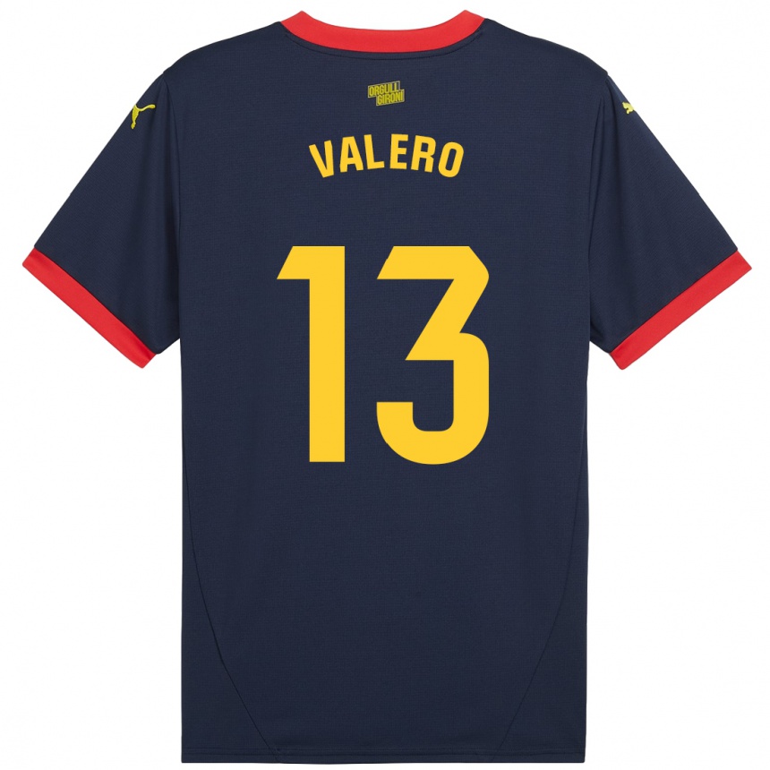 Vaikiškas Eliana Valero #13 Tamsiai Raudona Išvykos Marškinėliai 2024/25 T-Shirt