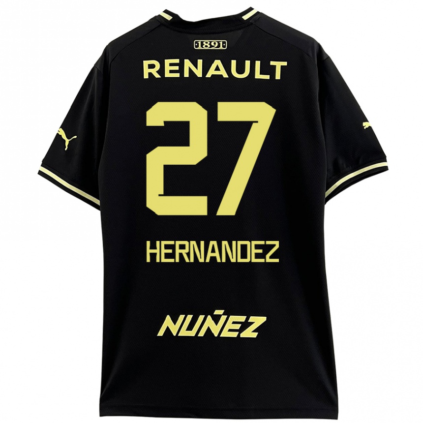 Vaikiškas Lucas Hernández #27 Juoda Geltona Išvykos Marškinėliai 2024/25 T-Shirt