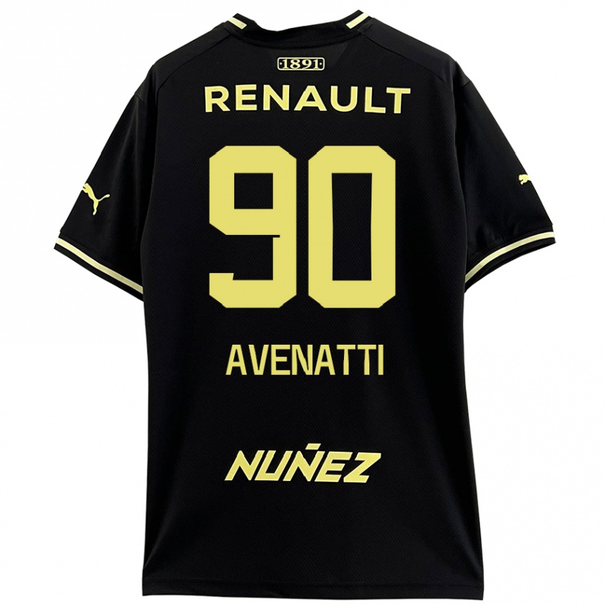 Vaikiškas Felipe Avenatti #90 Juoda Geltona Išvykos Marškinėliai 2024/25 T-Shirt