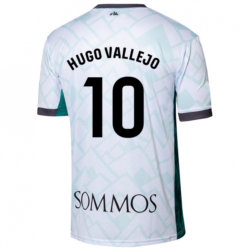 Vaikiškas Hugo Vallejo #10 Balta Žalia Išvykos Marškinėliai 2024/25 T-Shirt