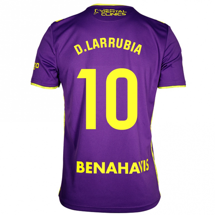 Vaikiškas David Larrubia #10 Violetinė Geltona Išvykos Marškinėliai 2024/25 T-Shirt