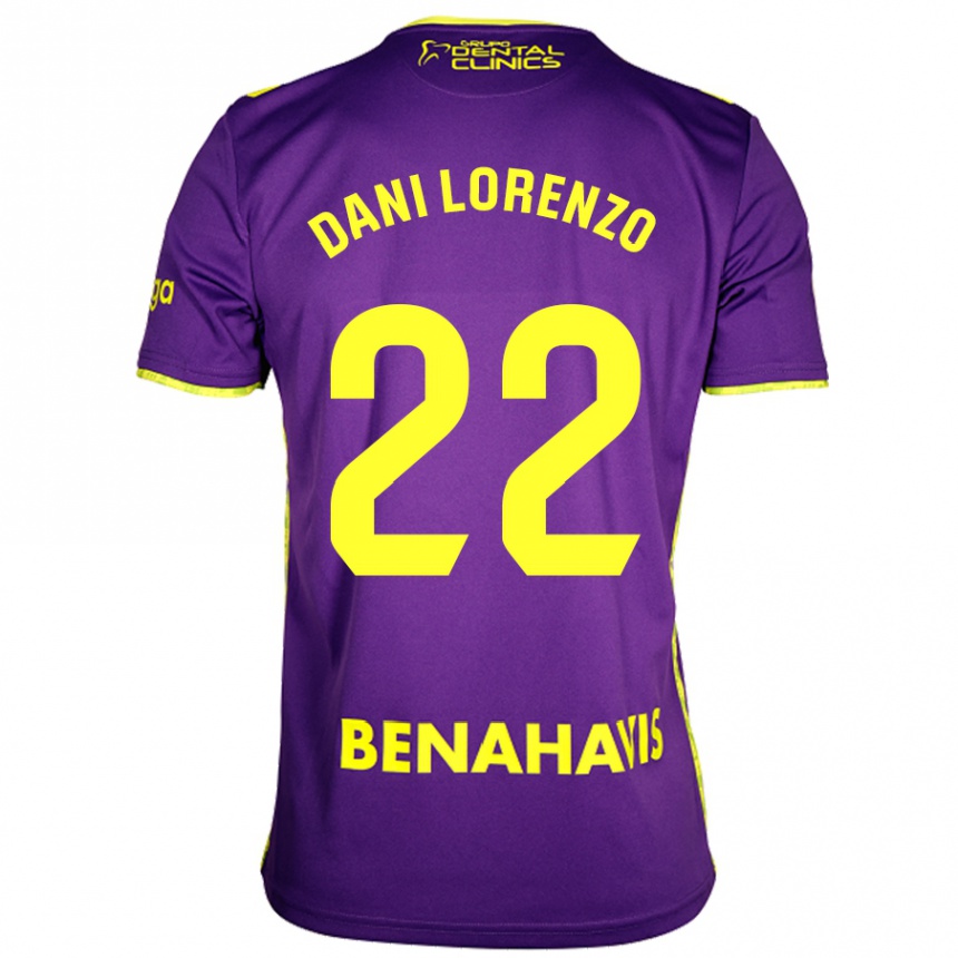 Vaikiškas Dani Lorenzo #22 Violetinė Geltona Išvykos Marškinėliai 2024/25 T-Shirt