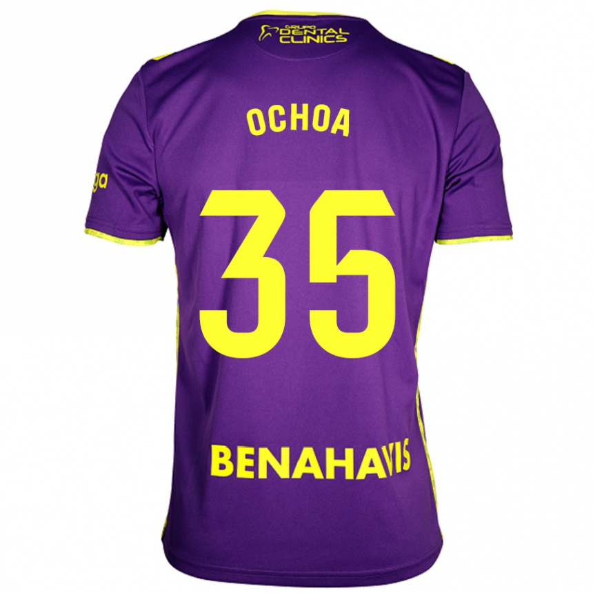 Vaikiškas Aarón Ochoa #35 Violetinė Geltona Išvykos Marškinėliai 2024/25 T-Shirt