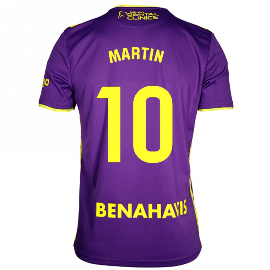 Vaikiškas Jesús Martín #10 Violetinė Geltona Išvykos Marškinėliai 2024/25 T-Shirt