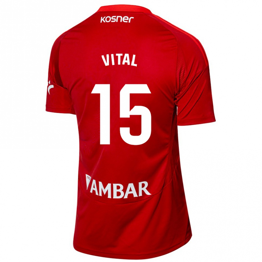 Vaikiškas Bernardo Vital #15 Balta Mėlyna Išvykos Marškinėliai 2024/25 T-Shirt