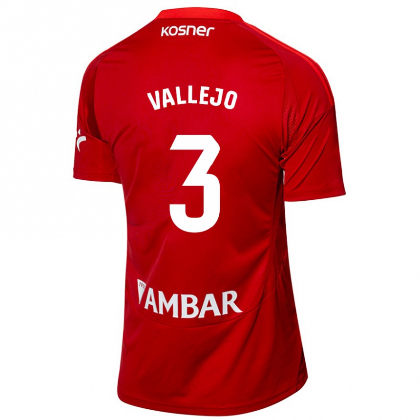 Vaikiškas Jaime Vallejo #3 Balta Mėlyna Išvykos Marškinėliai 2024/25 T-Shirt