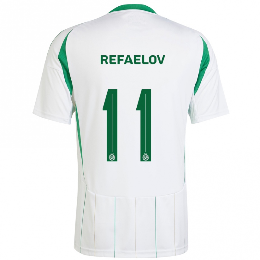 Vaikiškas Lior Refaelov #11 Balta Žalia Išvykos Marškinėliai 2024/25 T-Shirt