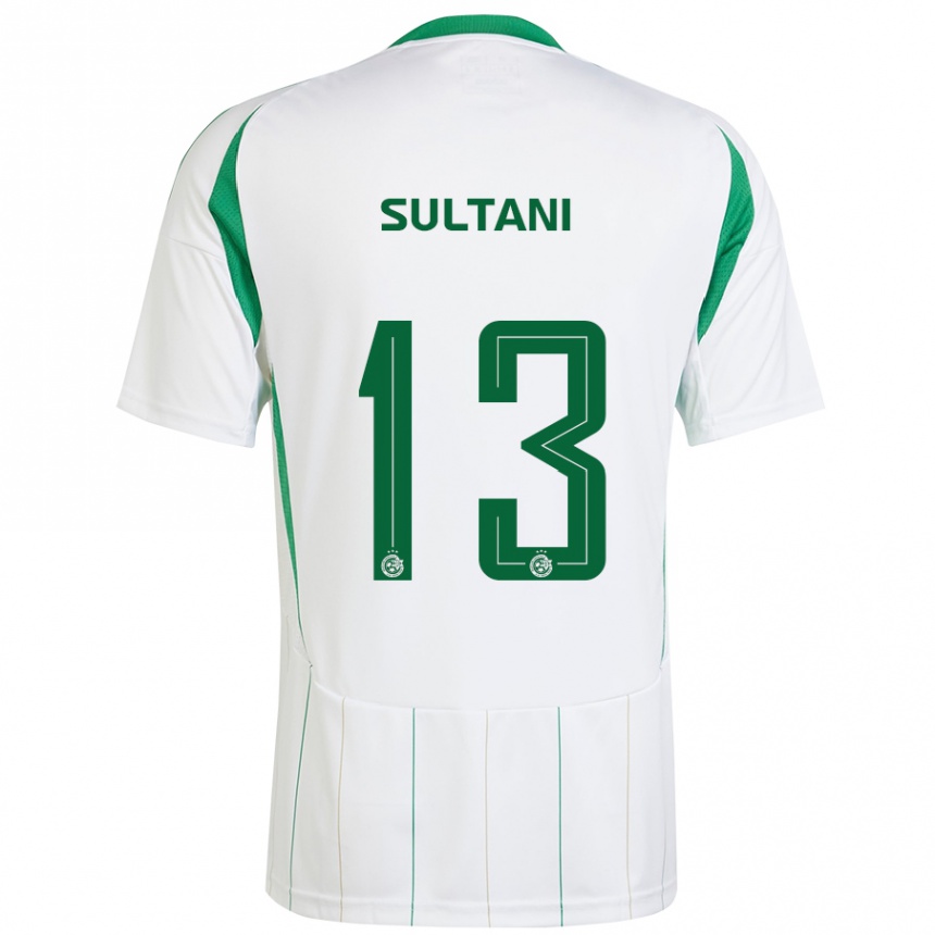 Vaikiškas Tomás Sultani #13 Balta Žalia Išvykos Marškinėliai 2024/25 T-Shirt