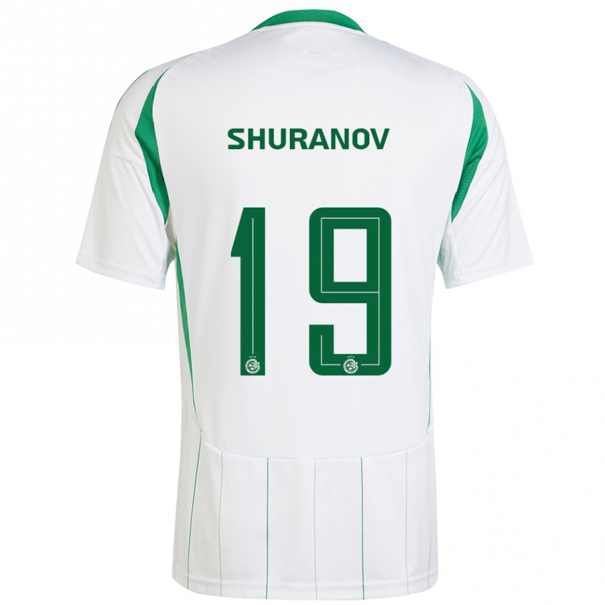 Vaikiškas Erik Shuranov #19 Balta Žalia Išvykos Marškinėliai 2024/25 T-Shirt