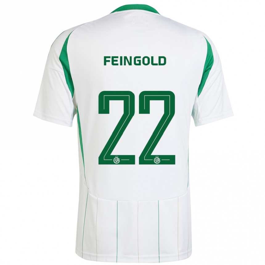 Vaikiškas Ilay Feingold #22 Balta Žalia Išvykos Marškinėliai 2024/25 T-Shirt