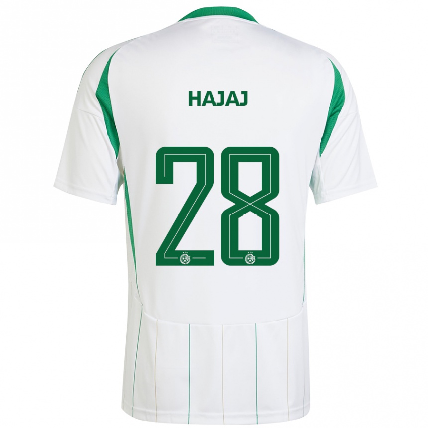 Vaikiškas Ilay Hajaj #28 Balta Žalia Išvykos Marškinėliai 2024/25 T-Shirt