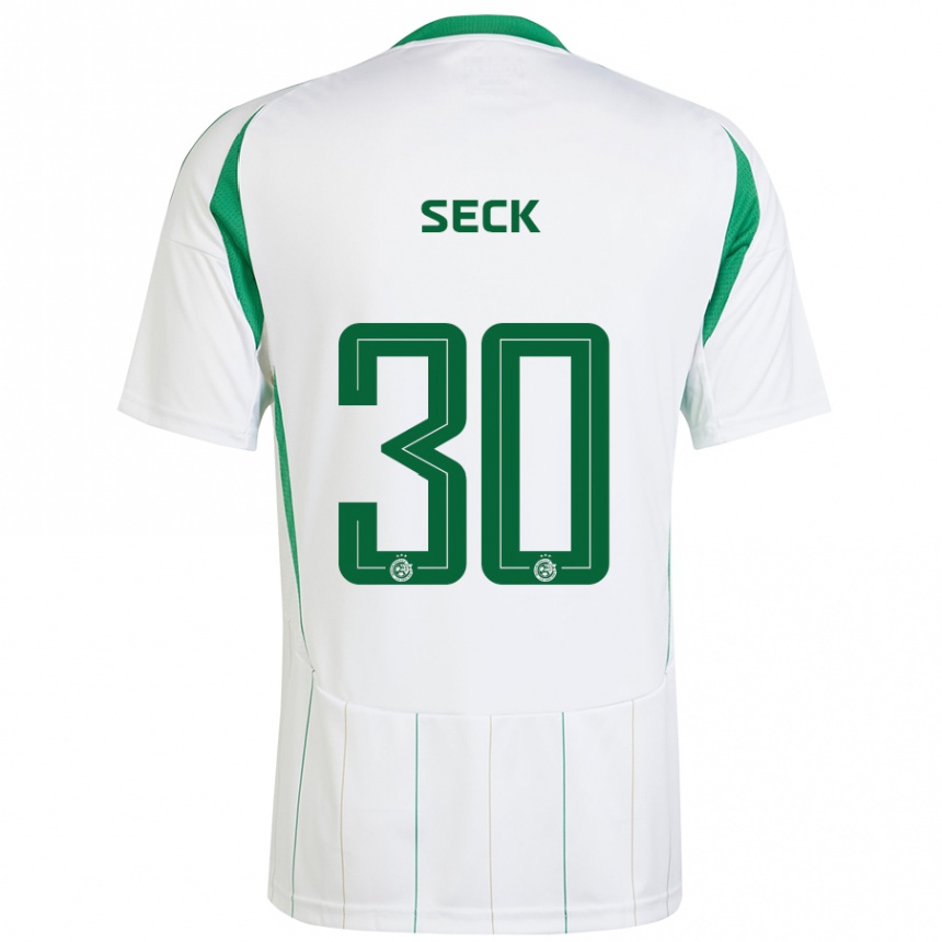 Vaikiškas Abdoulaye Seck #30 Balta Žalia Išvykos Marškinėliai 2024/25 T-Shirt